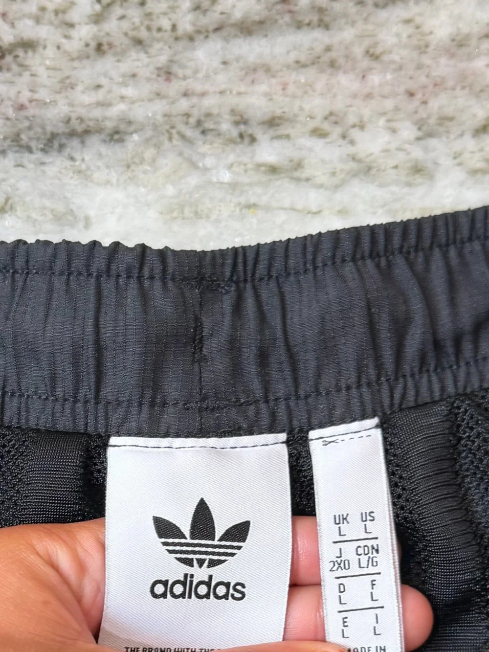 Adidas Black Track Joggers with White Side Stripes